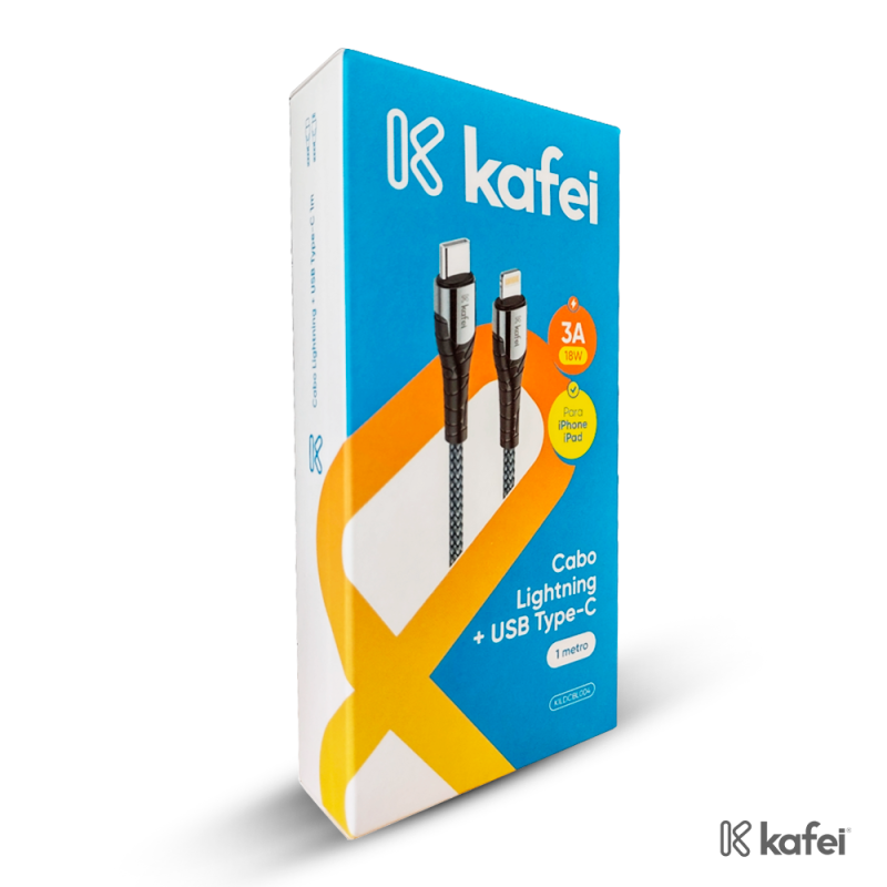 CABO LIGHTNING + TIPO-C NYLON TRANÇADO 2 M