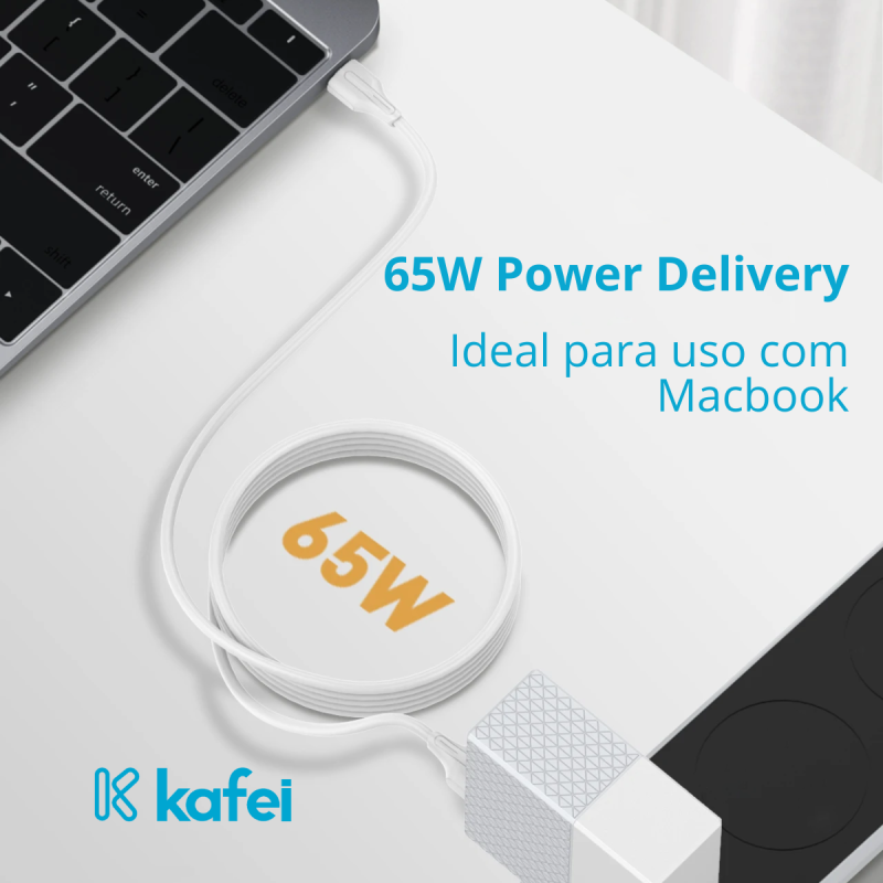 CABO TIPO-C / TIPO-C 65W PVC 1M