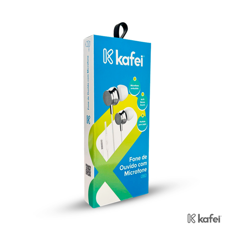 FONE DE OUVIDO COM MICROFONE - BRANCO