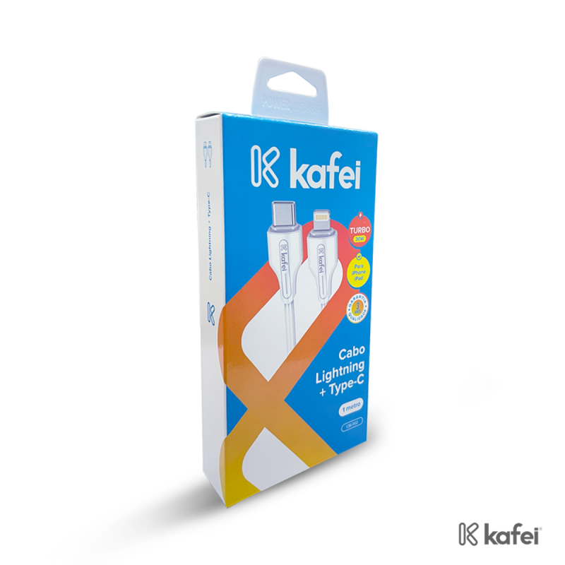 CABO LIGHTNING + TIPO-C PVC 1M