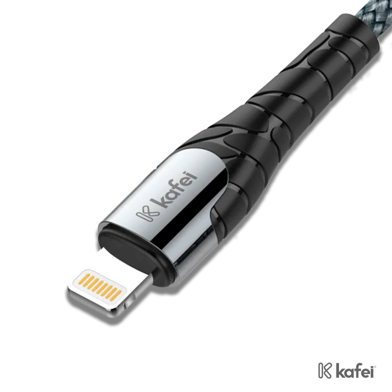 CABO LIGHTNING + TIPO-C NYLON TRANÇADO 2 M