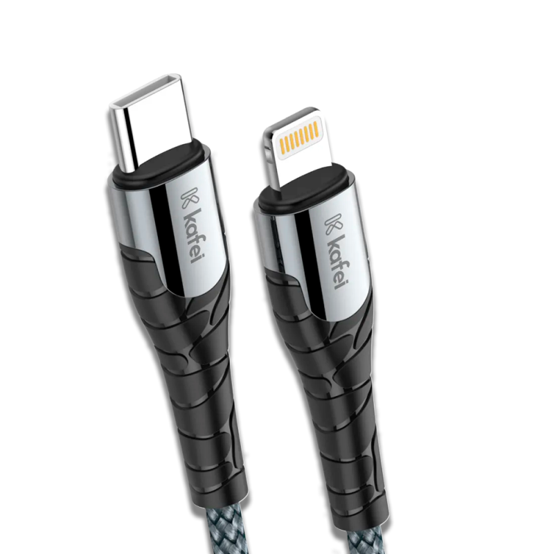 CABO LIGHTNING + TIPO-C NYLON TRANÇADO 2 M