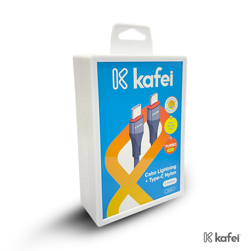 CABO LIGHTNING + TIPO-C NYLON 2M